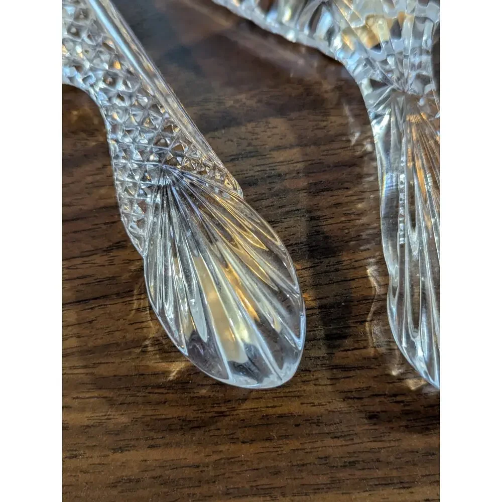 Vtg 3 Pc Godinger Crystal Victorian Style Dresser Vanity Set Mirror Brush Comb